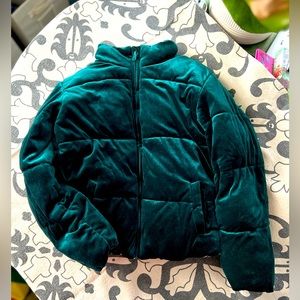 Gymboree Velvet Velour Puffer Jacket Girls Size 10 -12 L